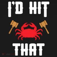 Crab Lovers I'd Hit That Funny Maryland Seafood Fan Ornament thumb 1