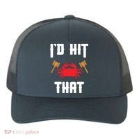 Crab Lovers I'd Hit That Funny Maryland Seafood Fan Yupoong Adult 5-Panel Trucker Hat thumb 0