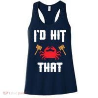 Crab Lovers I'd Hit That Funny Maryland Seafood Fan Women's Tank Top thumb 0