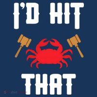 Crab Lovers I'd Hit That Funny Maryland Seafood Fan Women's Tank Top thumb 5