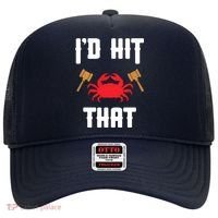 Crab Lovers I'd Hit That Funny Maryland Seafood Fan Hat thumb 0