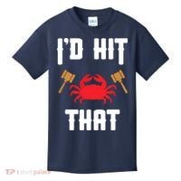 Crab Lovers I'd Hit That Funny Maryland Seafood Fan Kids T-Shirt thumb 0