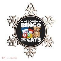 Cat Lover I Love Bingo And Cats Gambling Bingo Player Bingo Ornament thumb 0