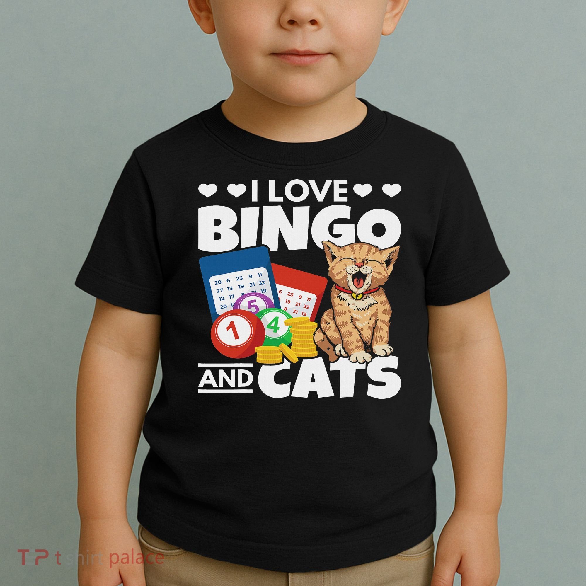 Cat Lover I Love Bingo And Cats Gambling Bingo Player Bingo Toddler T-Shirt