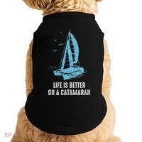 Catamaran Life Is Better Catamaran Sailing Trapeze Sailor Doggie Tank thumb 0