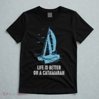 Catamaran Life Is Better Catamaran Sailing Trapeze Sailor T-Shirt thumb 5