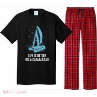 Catamaran Life Is Better Catamaran Sailing Trapeze Sailor Pajama Set thumb 0