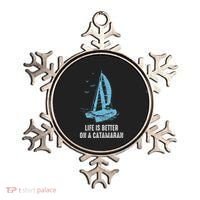 Catamaran Life Is Better Catamaran Sailing Trapeze Sailor Ornament thumb 0