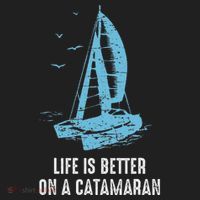 Catamaran Life Is Better Catamaran Sailing Trapeze Sailor Hat thumb 2