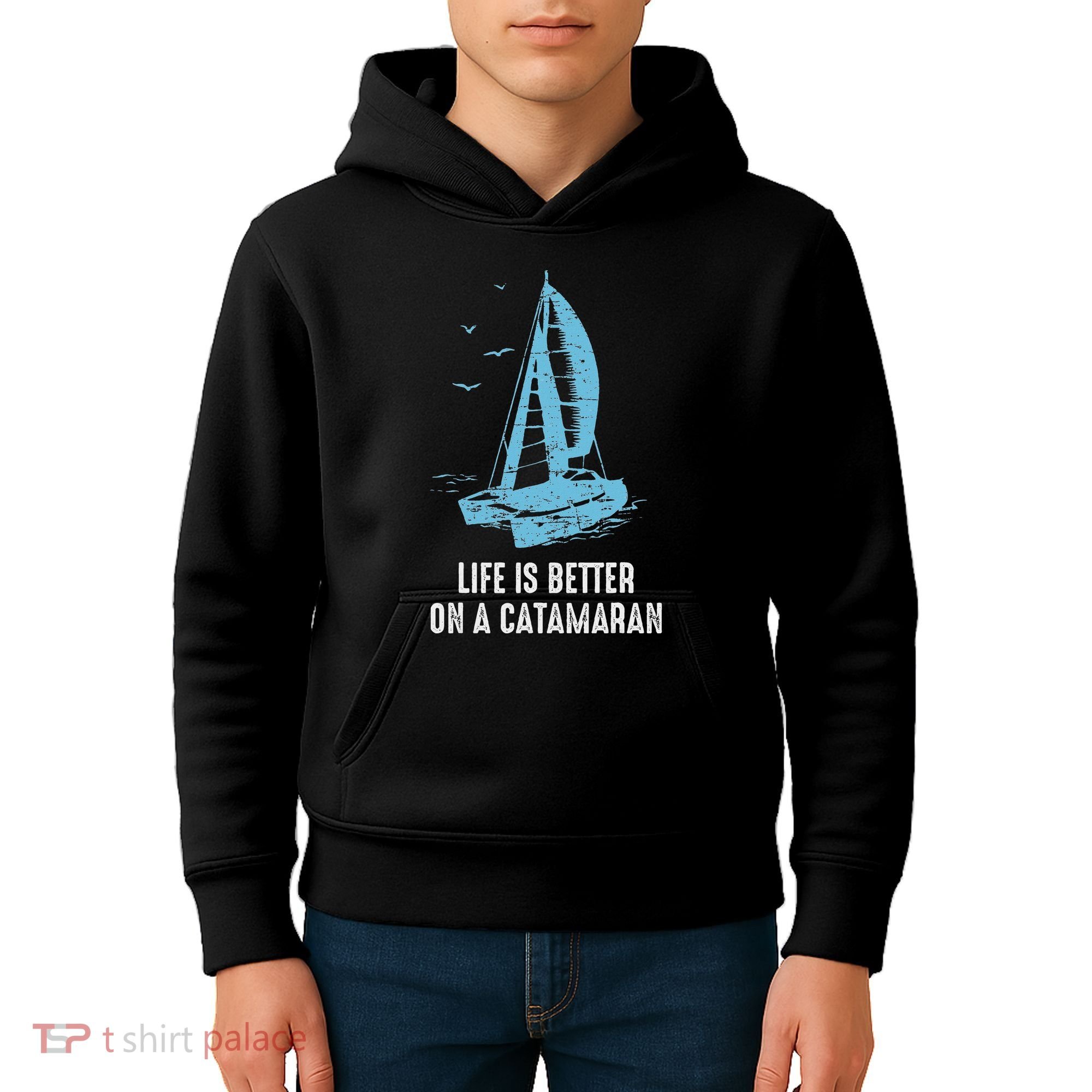 Catamaran Life Is Better Catamaran Sailing Trapeze Sailor Kids Hoodie