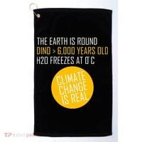 Climate Change is Real Science Facts Golf Towel thumb 0