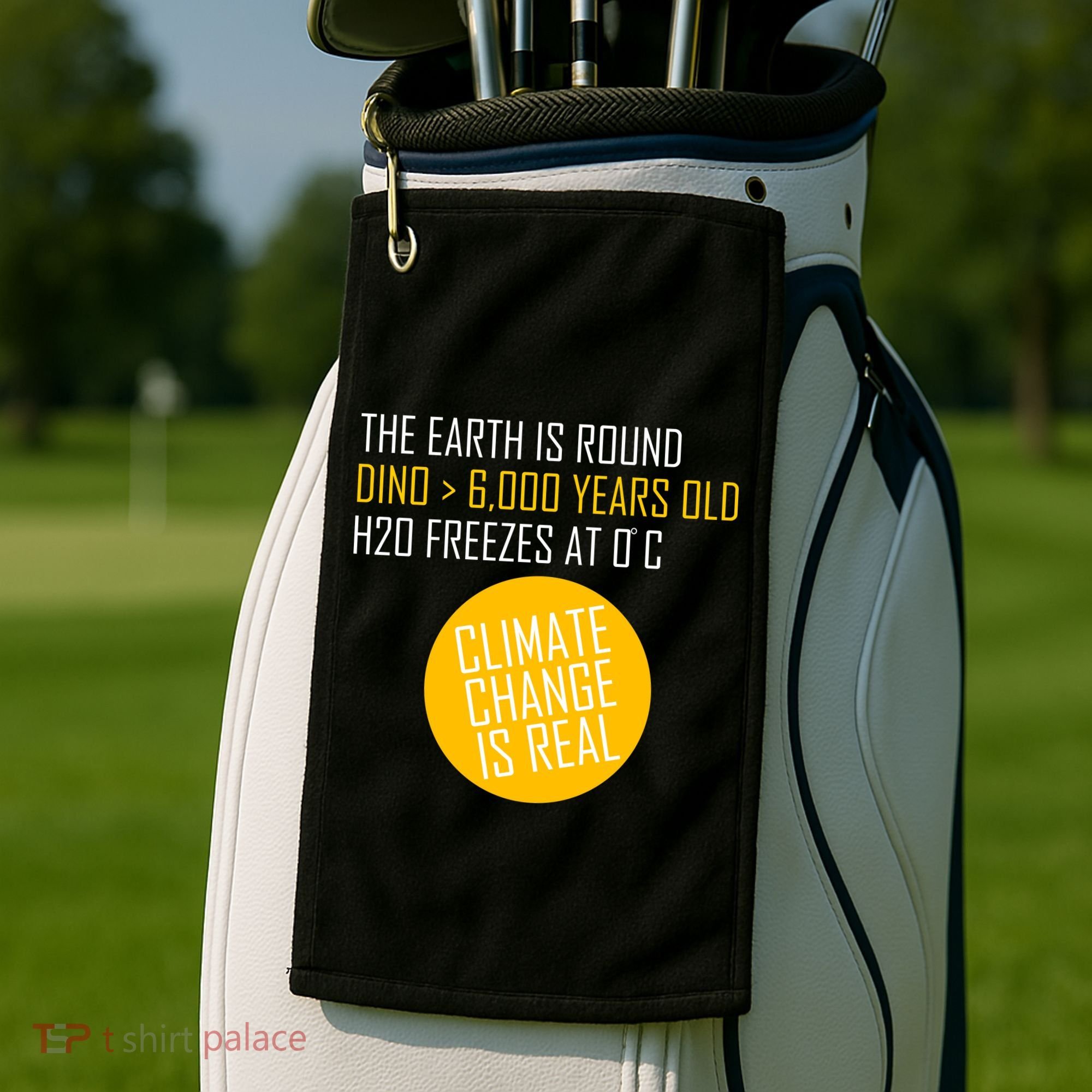 Climate Change is Real Science Facts Golf Towel