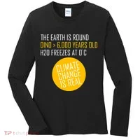 Climate Change is Real Science Facts Women's Long Sleeve Shirt thumb 0