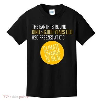 Climate Change is Real Science Facts Kids T-Shirt