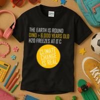 Climate Change is Real Science Facts Kids T-Shirt thumb 3