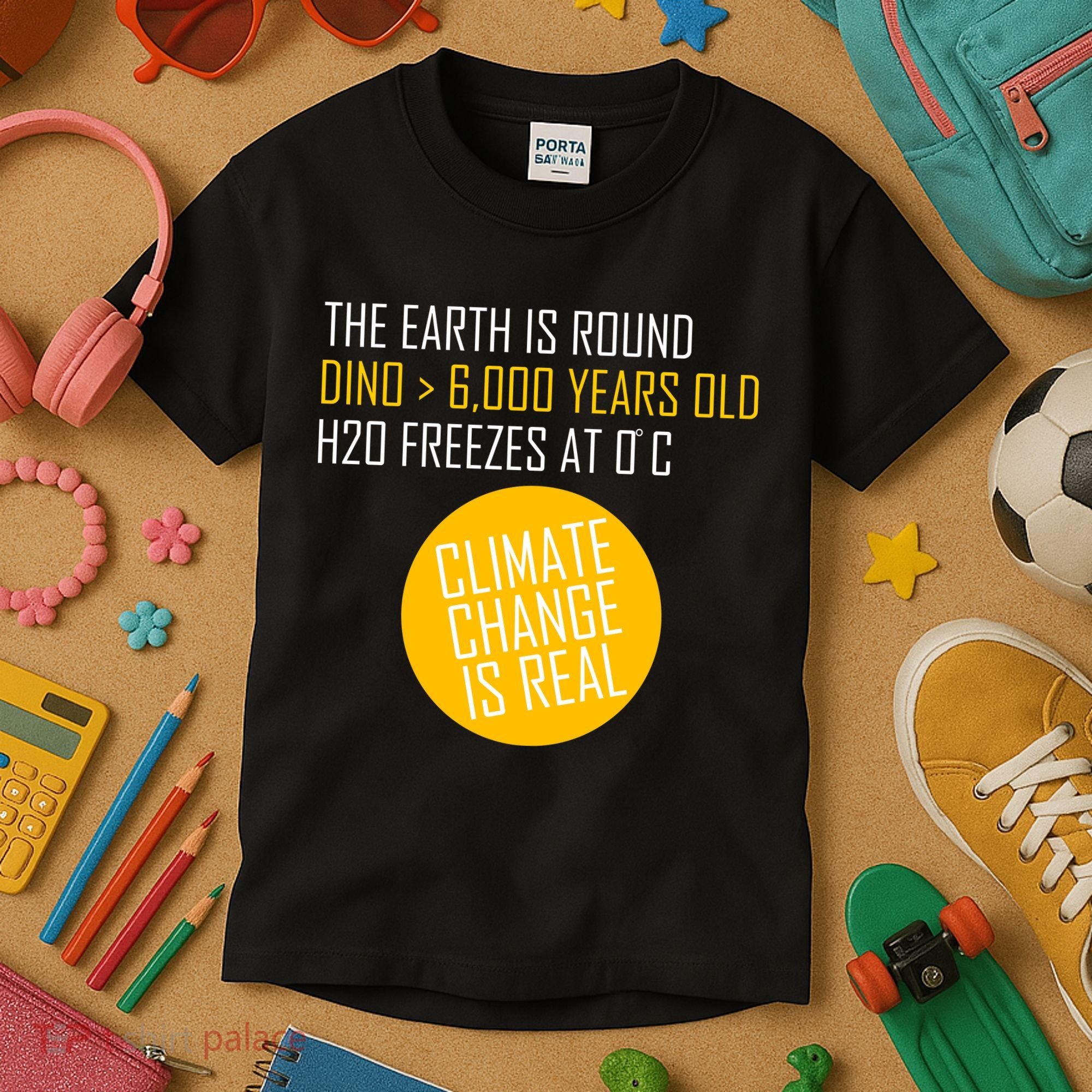 Climate Change is Real Science Facts Kids T-Shirt