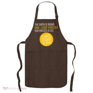 Climate Change is Real Science Facts Apron