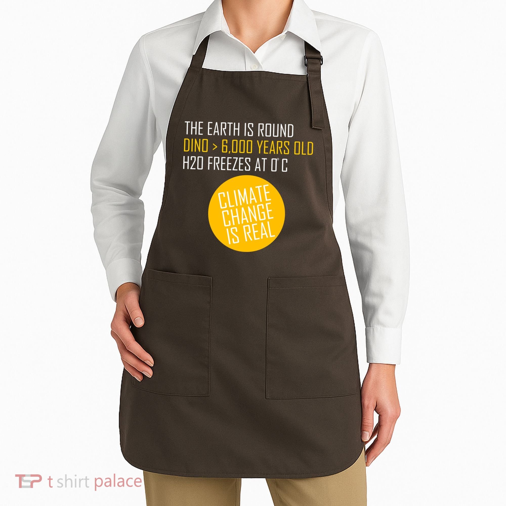 Climate Change is Real Science Facts Apron