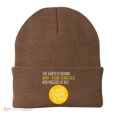 Climate Change is Real Science Facts Beanie
