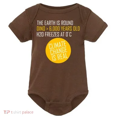 Climate Change is Real Science Facts Baby Bodysuit