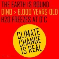 Climate Change is Real Science Facts Santa Hat thumb 1