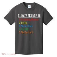 Climate Science 101 Climate Change Facts We Can Fix It Kids T-Shirt thumb 0