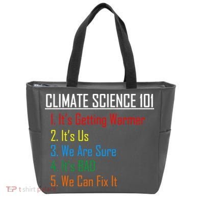 Climate Science 101 Climate Change Facts We Can Fix It Tote Bag
