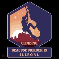 Climbing Because Murder Is Illegal Backpack thumb 2