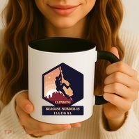 Climbing Because Murder Is Illegal Coffee Mug thumb 3