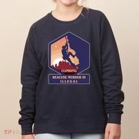 Climbing Because Murder Is Illegal Women's Sweatshirt thumb 0