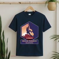 Climbing Because Murder Is Illegal T-Shirt thumb 2
