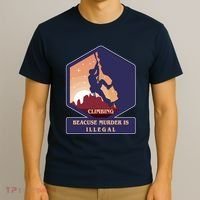 Climbing Because Murder Is Illegal T-Shirt thumb 3