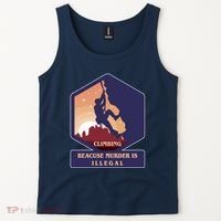 Climbing Because Murder Is Illegal Tank Top thumb 2