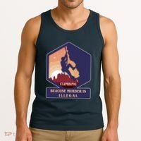 Climbing Because Murder Is Illegal Tank Top thumb 3