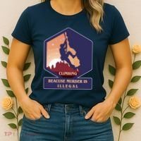 Climbing Because Murder Is Illegal Women's T-Shirt thumb 2