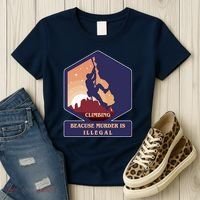 Climbing Because Murder Is Illegal Women's T-Shirt thumb 3