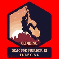 Climbing Because Murder Is Illegal Santa Hat thumb 1