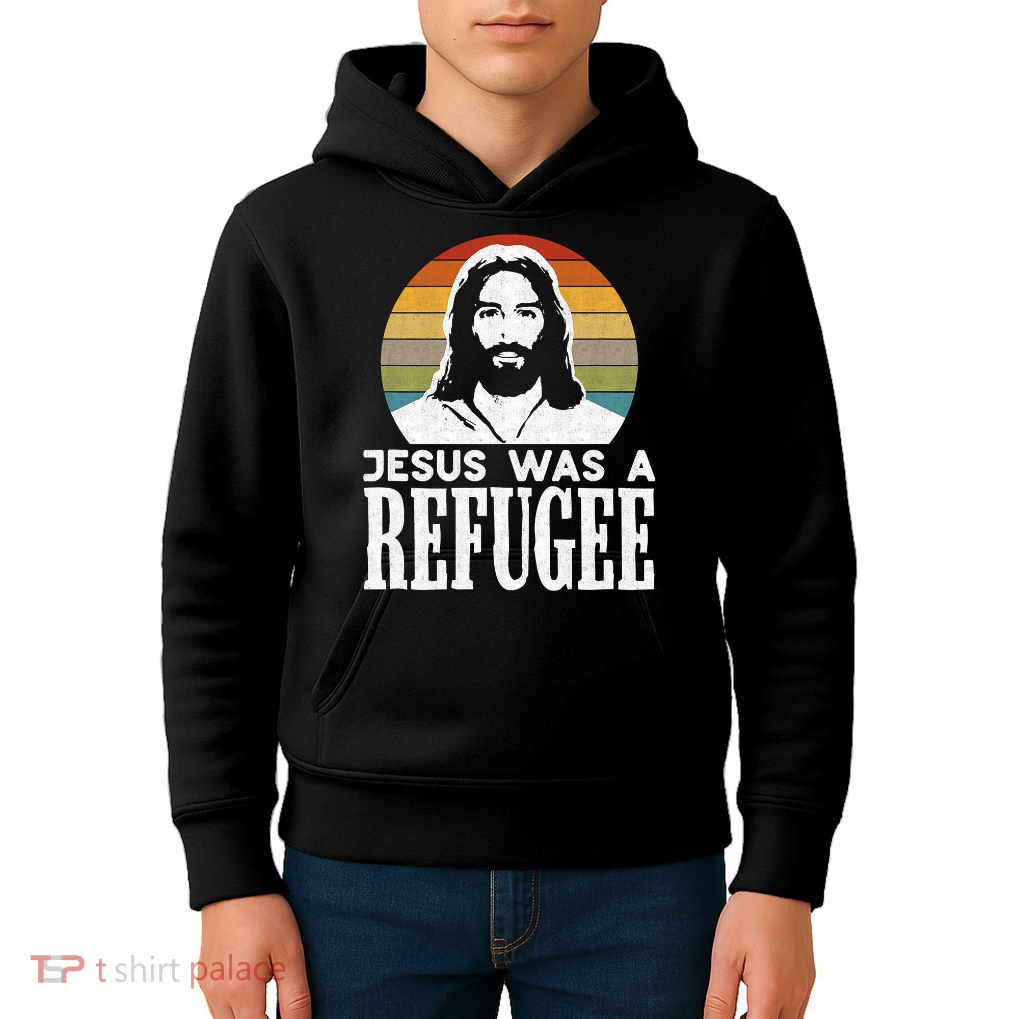 Christian Liberal Jesus Was A Refugee Kids Hoodie