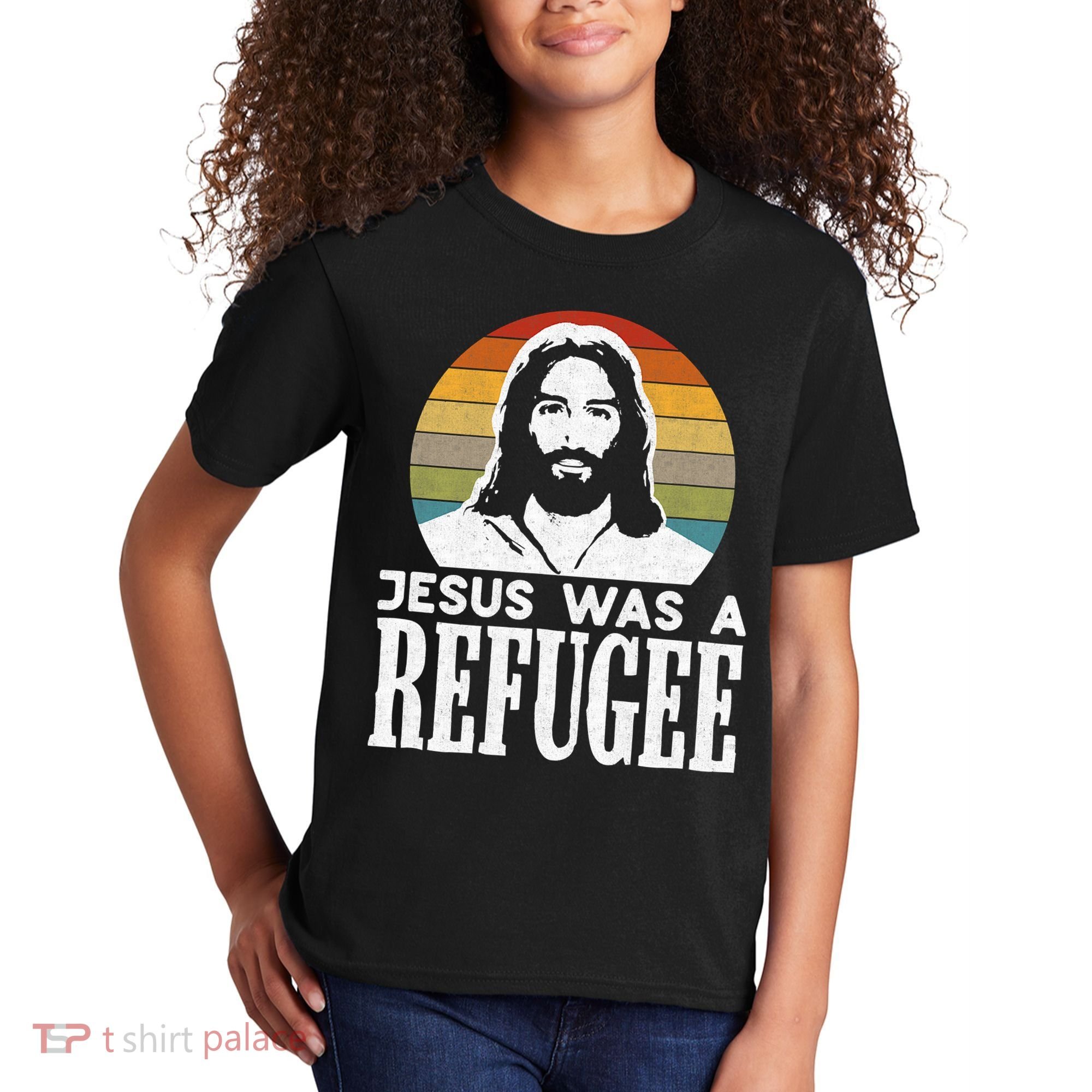 Christian Liberal Jesus Was A Refugee Kids T-Shirt