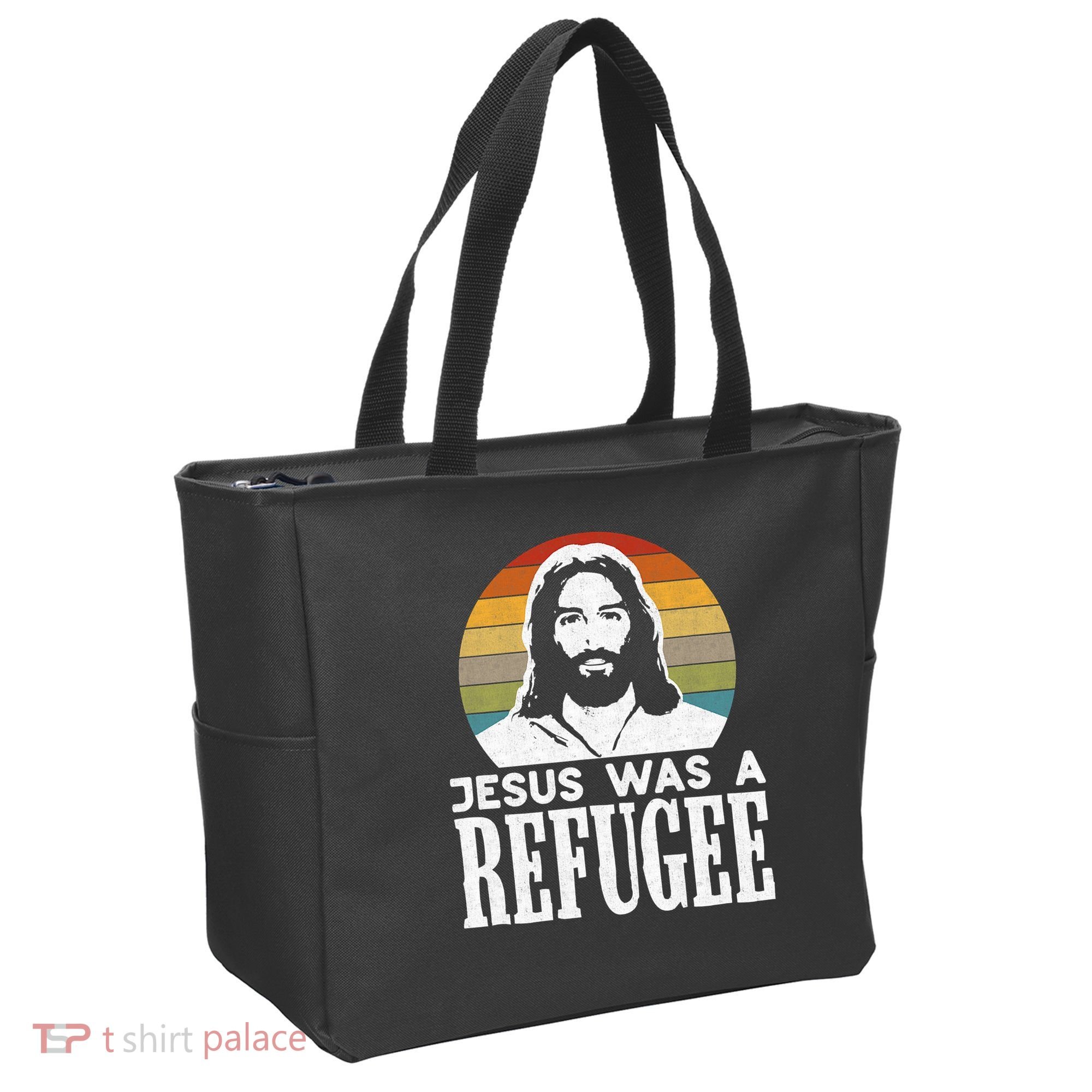 Christian Liberal Jesus Was A Refugee Tote Bag