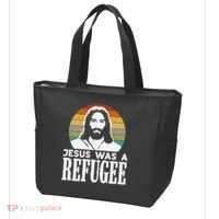 Christian Liberal Jesus Was A Refugee Tote Bag thumb 3