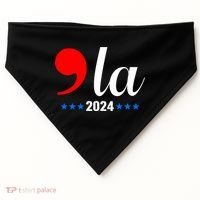 Comma + La Kamala Harris For President 2024 Election USA-Made Doggie Bandana thumb 0