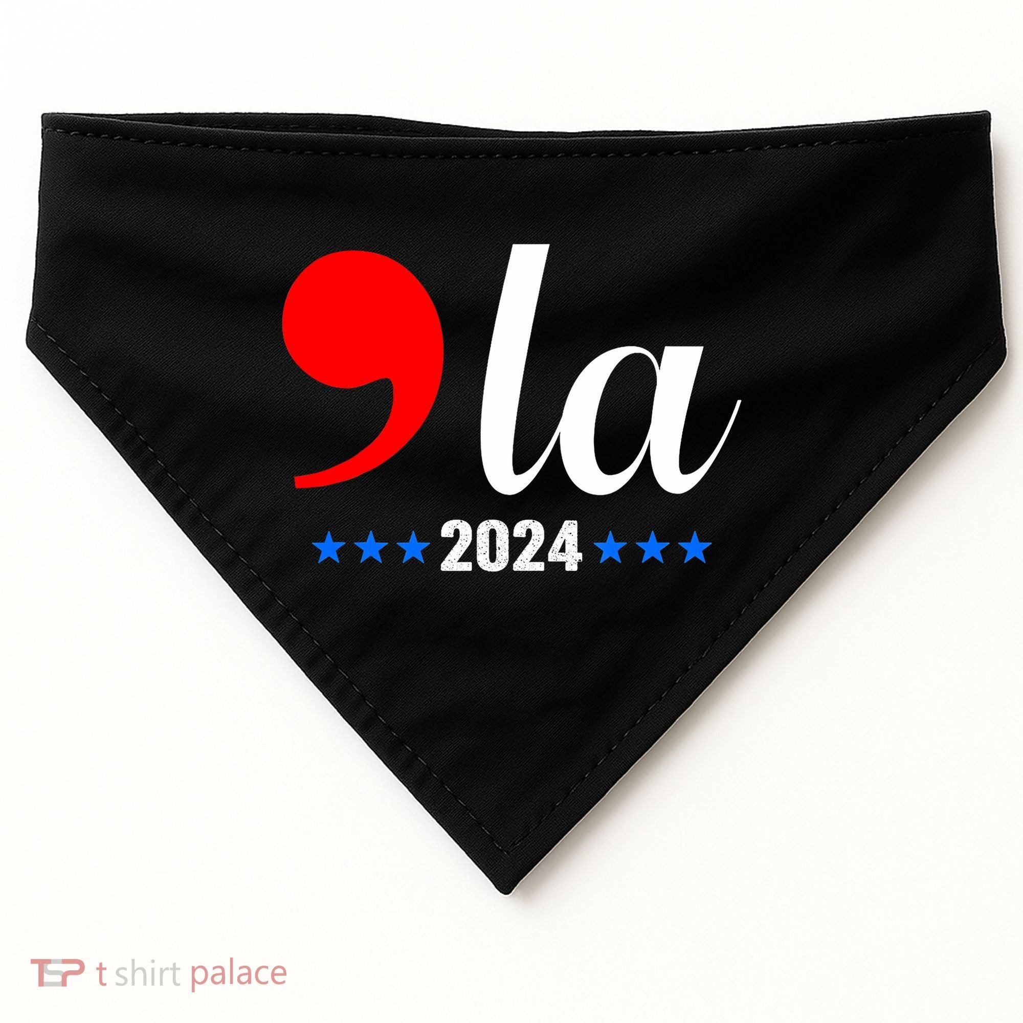 Comma + La Kamala Harris For President 2024 Election USA-Made Doggie Bandana