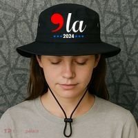 Comma + La Kamala Harris For President 2024 Election Bucket Hat thumb 3