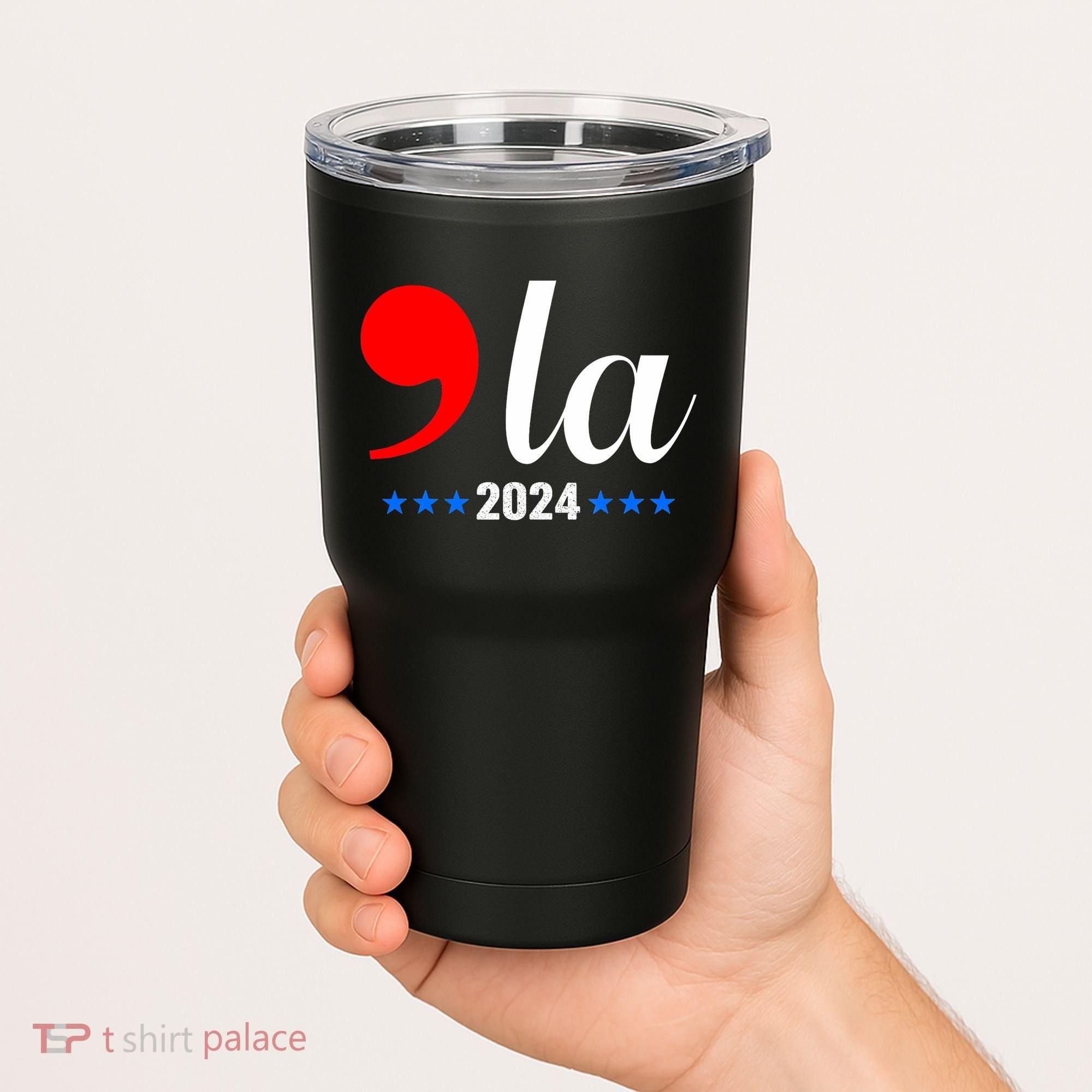 Comma + La Kamala Harris For President 2024 Election Tumbler