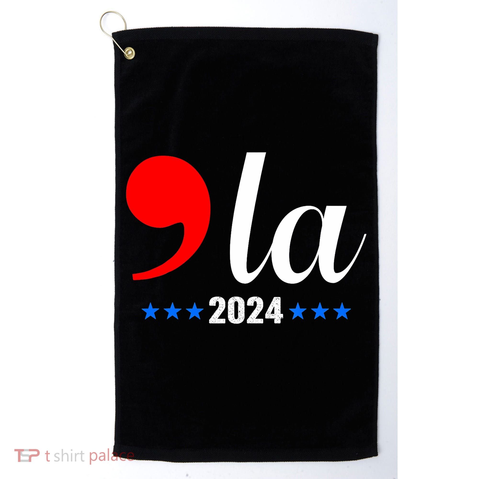 Comma + La Kamala Harris For President 2024 Election Golf Towel