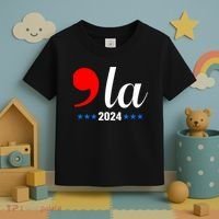 Comma + La Kamala Harris For President 2024 Election Toddler T-Shirt thumb 3