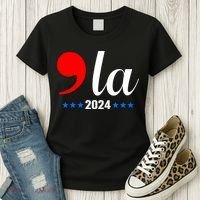 Comma + La Kamala Harris For President 2024 Election Women's T-Shirt thumb 3