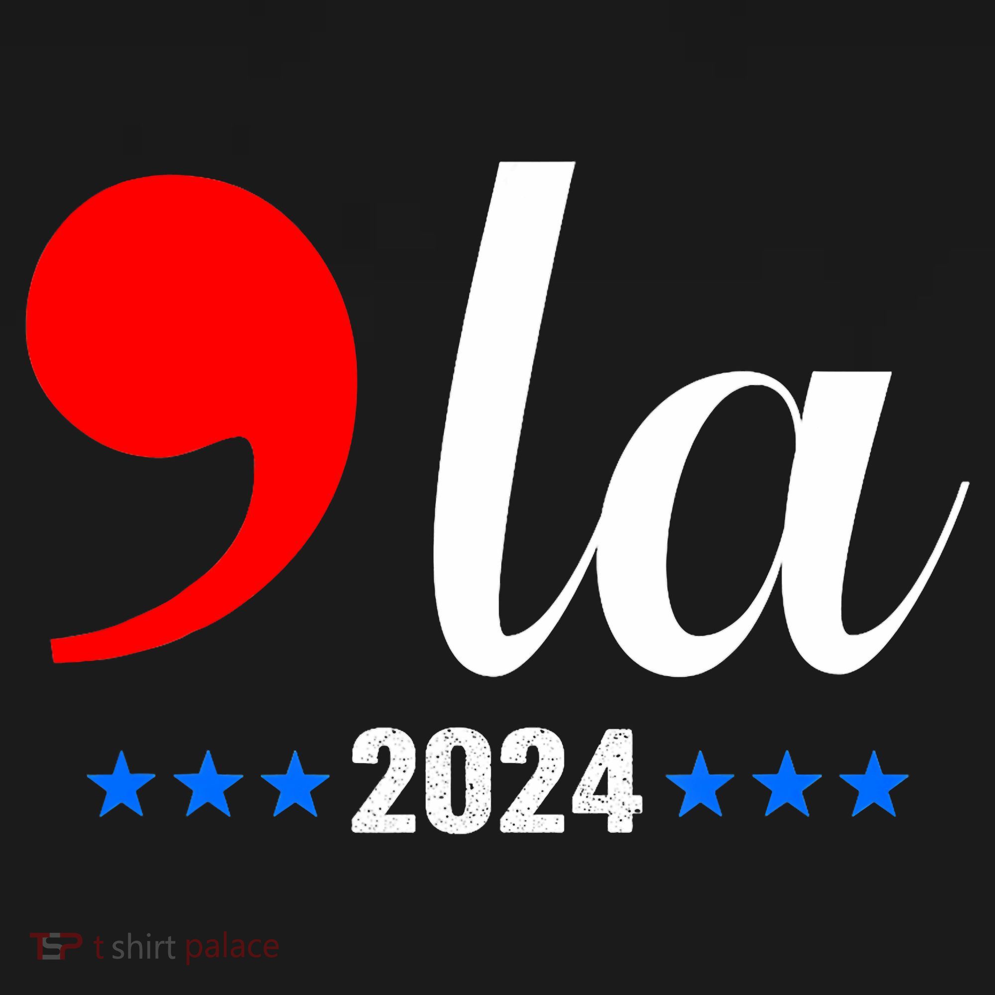 Comma + La Kamala Harris For President 2024 Election Women's T-Shirt