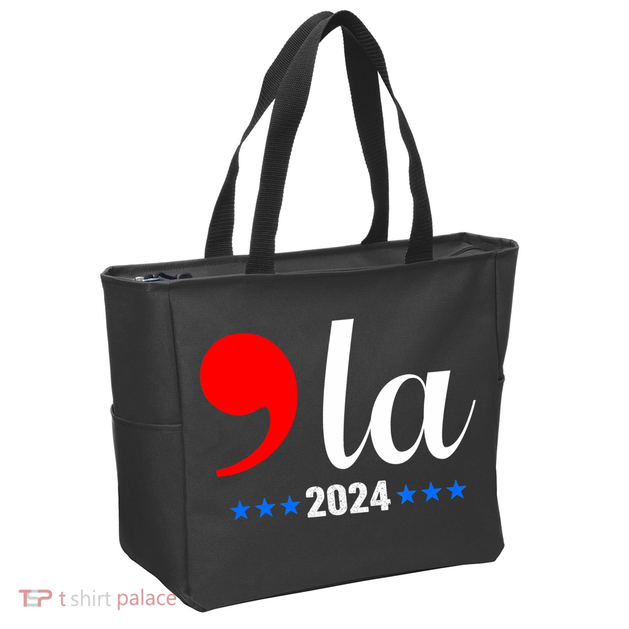 Comma + La Kamala Harris For President 2024 Election Tote Bag